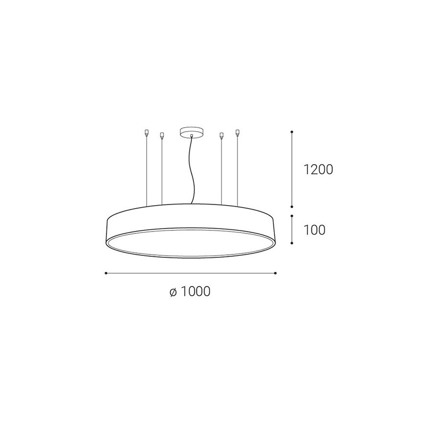 LED2 - Lampadario LED dimmerabile su una stringa MONO LED/153W/230V 3000K/4000K bianco