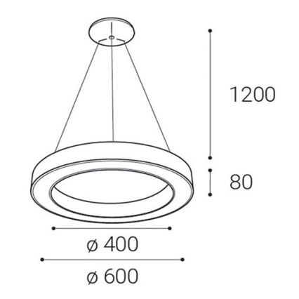 LED2 - Lampadario LED dimmerabile su una stringa SATURN LED/50W/230V 3000K/4000K bianco