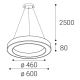 LED2 - Lampadario LED dimmerabile su una stringa SATURN LED/50W/230V 3000K/4000K bianco