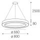 LED2 - Lampadario LED dimmerabile su una stringa SATURN LED/60W/230V 3000K/4000K bianco