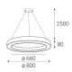 LED2 - Lampadario LED dimmerabile su una stringa SATURN LED/60W/230V 3000K/4000K nero