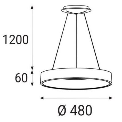 LED2 - Lampadario LED su filo BELLA LED/40W/230V 3000/4000K bianco