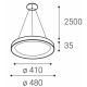 LED2 - Lampadario LED su filo BELLA SLIM LED/38W/230V 3000/4000K bianco