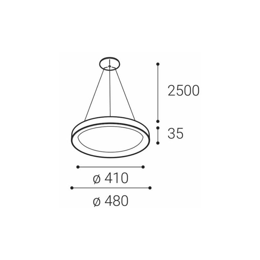 LED2 - Lampadario LED su filo BELLA SLIM LED/38W/230V 3000/4000K bianco