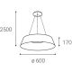 LED2 - Lampadario LED su filo KATY LED/60W/230V 3000/4000K bianco