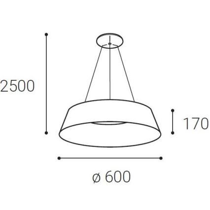 LED2 - Lampadario LED su filo KATY LED/60W/230V 3000/4000K bianco