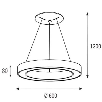 LED2 - Lampadario LED su filo SATURN LED/50W/230V 3000/4000K bianco