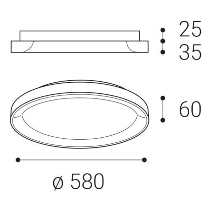 LED2 - Plafoniera BELLA LED/48W/230V 3000K/4000K bianco