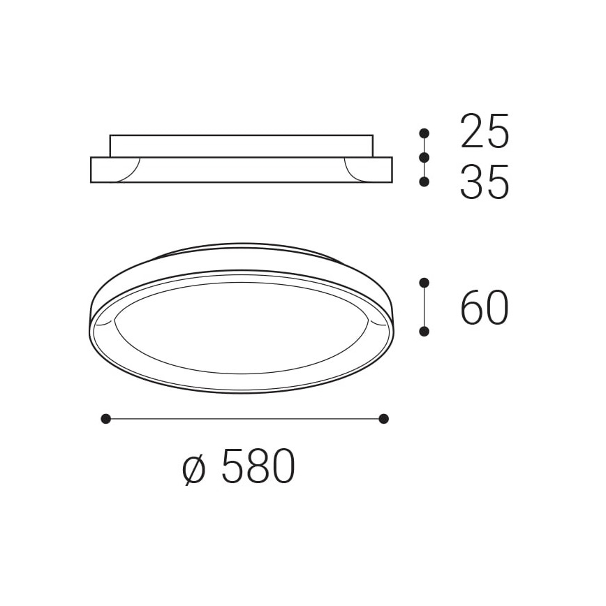 LED2 - Plafoniera BELLA LED/48W/230V 3000K/4000K bianco