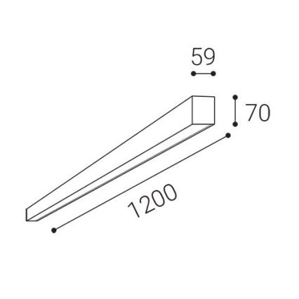 LED2 - Plafoniera da soffitto LED NOLI LED/40W/230V 3000/3500/4000K 120 cm nero