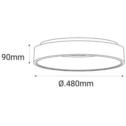 LED2 - Plafoniera LED BELLA LED/40W/230V 3000/4000K bianca