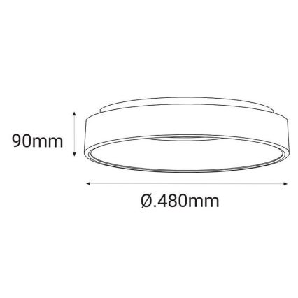 LED2 - Plafoniera LED BELLA LED/40W/230V 3000/4000K nera