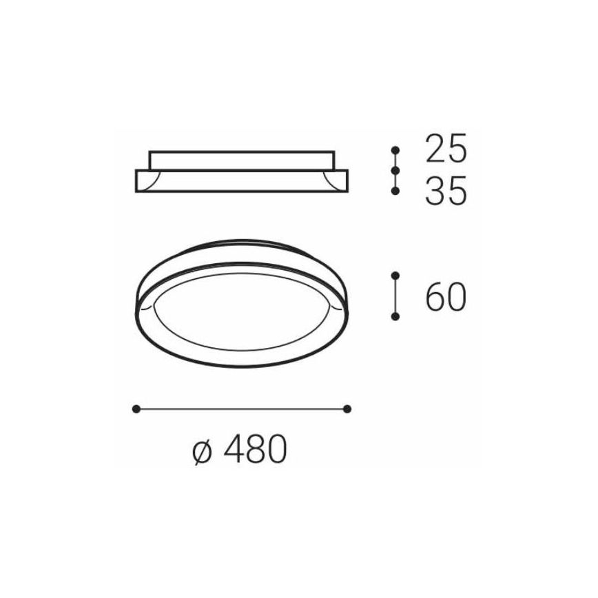 LED2 - Plafoniera LED BELLA SLIM LED/38W/230V 3000/4000K nera