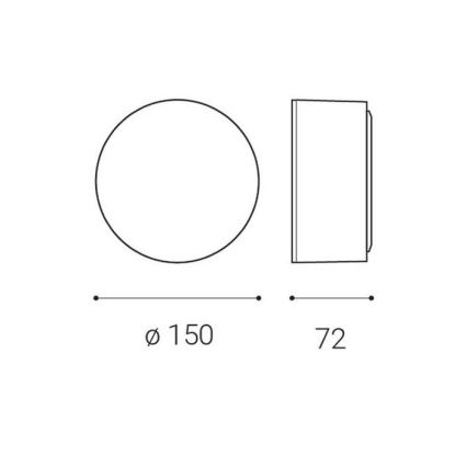 LED2 - Plafoniera LED BUTTON LED/12W/230V CRI 90 nero