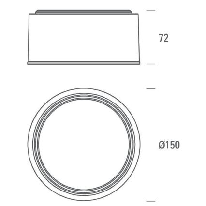 LED2 - Plafoniera LED BUTTON LED/17W/230V antracite