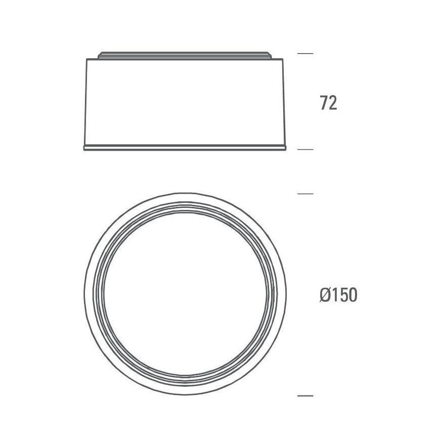 LED2 - Plafoniera LED BUTTON LED/17W/230V antracite