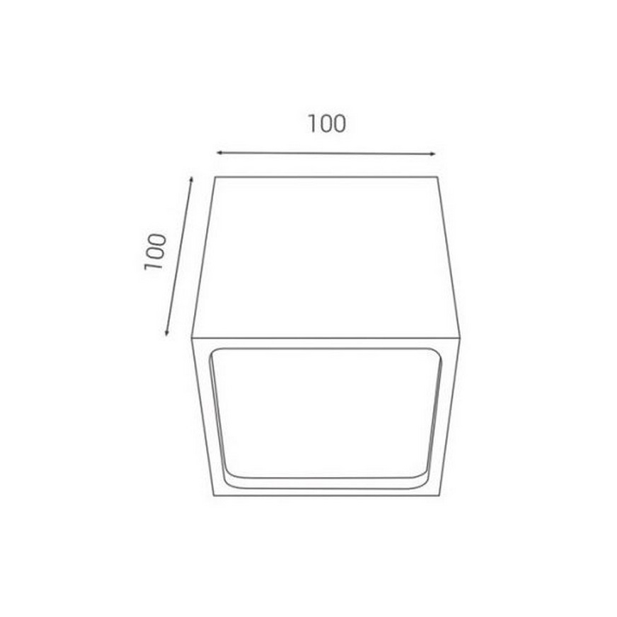 LED2 - Plafoniera LED da esterno CUBE LED/12W/230V antracite IP54