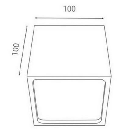 LED2 - Plafoniera LED da esterno CUBE LED/12W/230V bianca