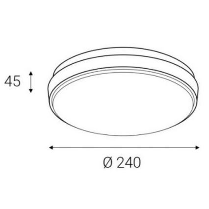 LED2 - Plafoniera LED da esterno LUNA LED/25W/230V  IP54 tonda