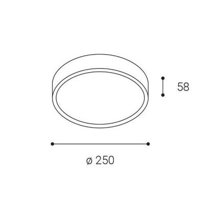 LED2 - Plafoniera LED da esterno MIRA LED/18W/230V IP65 bianca