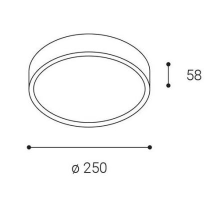 LED2 - Plafoniera LED da esterno MIRA LED/18W/230V IP65 nera