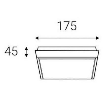 LED2 - Plafoniera LED da esterno QUADO LED/10W/230V antracite IP54