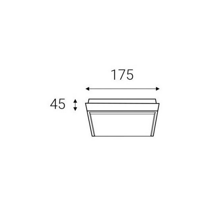 LED2 - Plafoniera LED da esterno QUADO LED/10W/230V antracite IP54