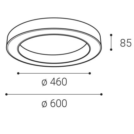 LED2 - Plafoniera LED dimmerabile SATURN LED/50W/230V 3000K/4000K bianco