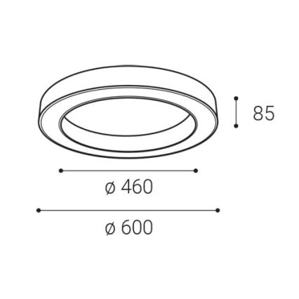 LED2 - Plafoniera LED dimmerabile SATURN LED/50W/230V 3000K/4000K bianco