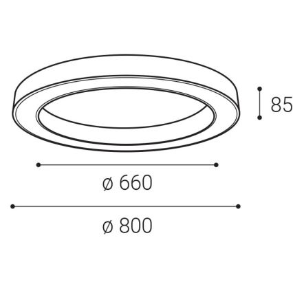 LED2 - Plafoniera LED dimmerabile SATURN LED/60W/230V 3000K/4000K bianco