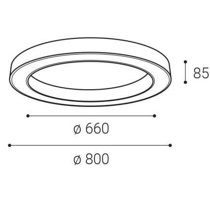 LED2 - Plafoniera LED dimmerabile SATURN LED/60W/230V 3000K/4000K nero