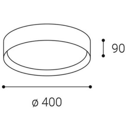 LED2 - Plafoniera LED MILA LED/30W/230V 3000/4000K