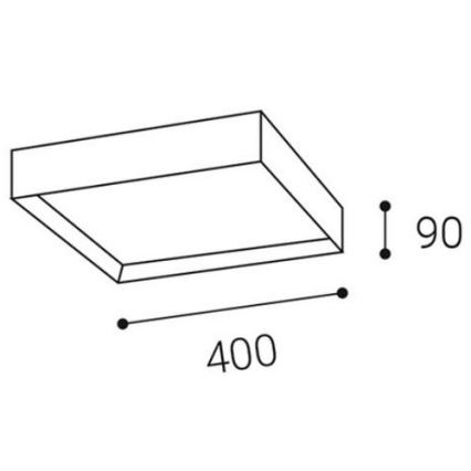 LED2 - Plafoniera LED MILO LED/30W/230V nera 3000/4000K