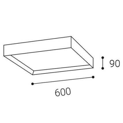 LED2 - Plafoniera LED  MILO LED/60W/230V 3000/4000K