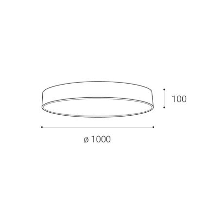 LED2 - Plafoniera LED MONO LED/153W/230V 3000K d. 100 centimetri nero