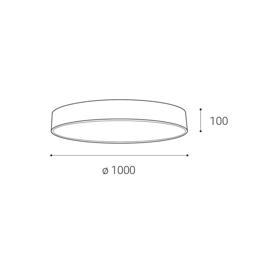 LED2 - Plafoniera LED MONO LED/153W/230V 3000K d. 100 centimetri nero