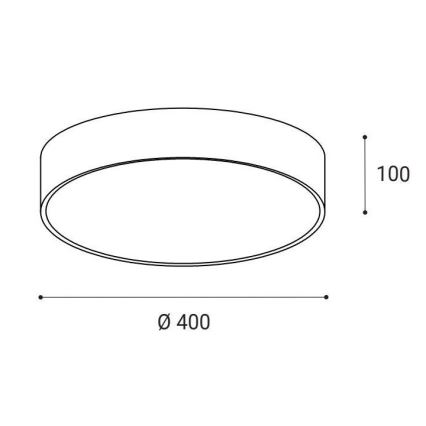 LED2 - Plafoniera LED MONO LED/30W/230V 3000K/4000K nero