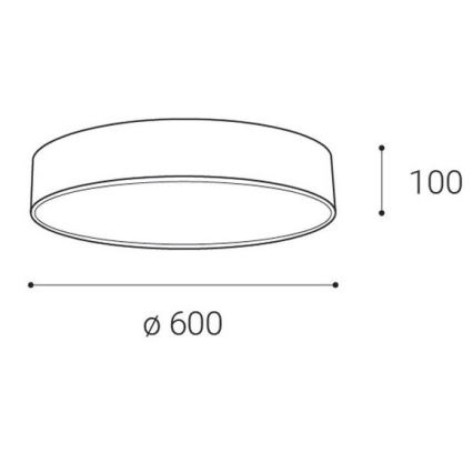 LED2 - Plafoniera LED  MONO LED/60W/230V 3000/4000K bianca