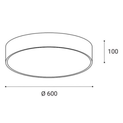 LED2 - Plafoniera LED  MONO LED/60W/230V 3000/4000K nera