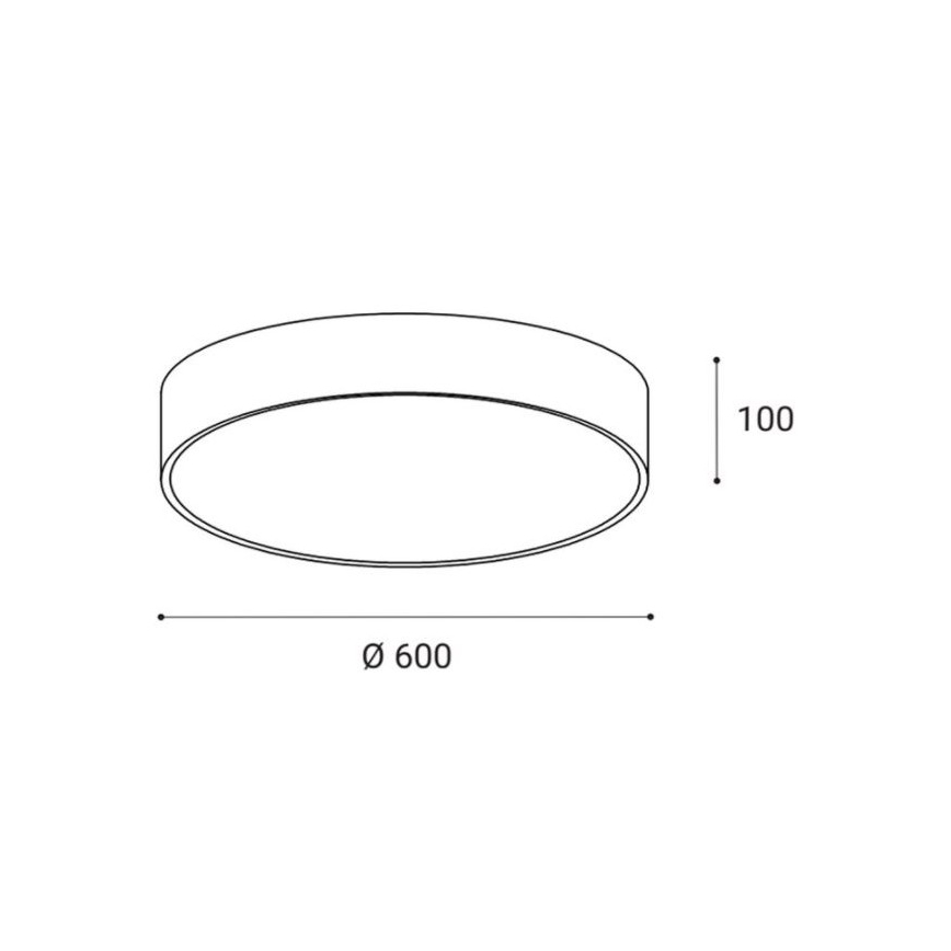LED2 - Plafoniera LED  MONO LED/60W/230V 3000/4000K nera