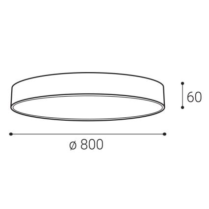 LED2 - Plafoniera LED MONO SLIM 80W/230V 3000K/4000K Ø 80 cm nero
