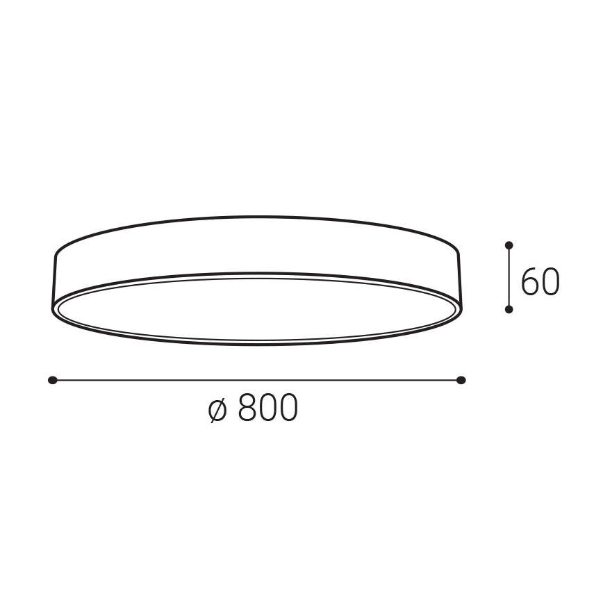 LED2 - Plafoniera LED MONO SLIM 80W/230V 3000K/4000K Ø 80 cm nero