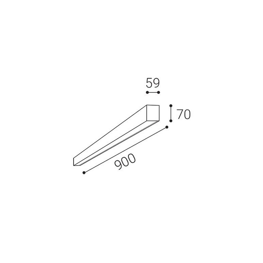 LED2 - Plafoniera LED NOLI LED/30W/230V 3000/3500/4000K 90 cm bianca