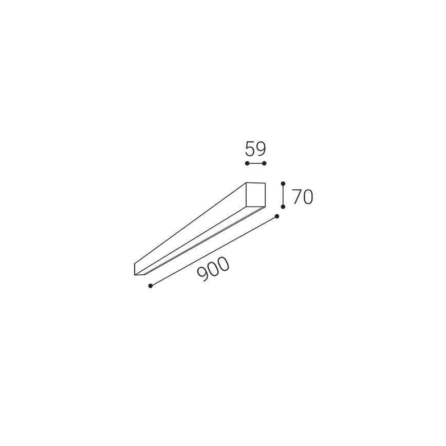 LED2 - Plafoniera LED NOLI LED/30W/230V 3000/3500/4000K 90 cm nero