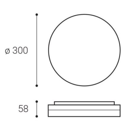 LED2 - Plafoniera LED ROUND LED/25W/230V IP54 3000/4000/5700K