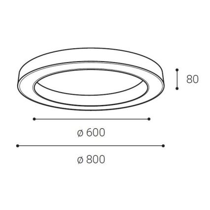 LED2 - Plafoniera LED SATURN LED/80W/230V 3000K/4000K nero