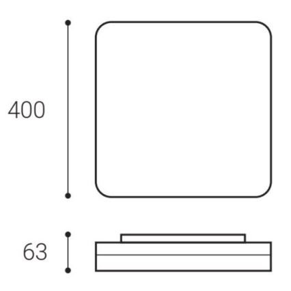 LED2 - Plafoniera LED SQUARE II LED/30W/230V 3000/4000/5700K IP54