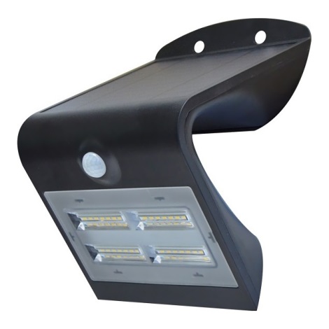 LEDKO 08427L - Lampada solare LED da parete con senzore 1xLED/3,2W IP65 nero