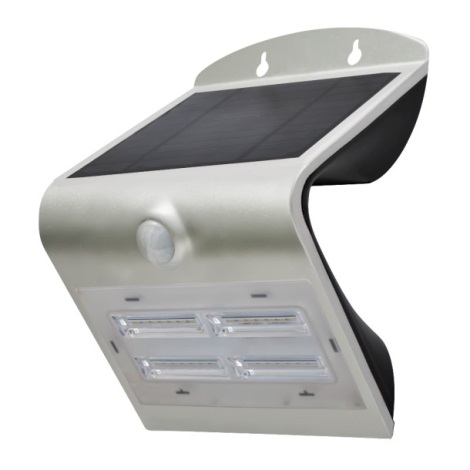 LEDKO 08428L - Applique solare a LED con sensore 1xLED/3,2W IP65 argento