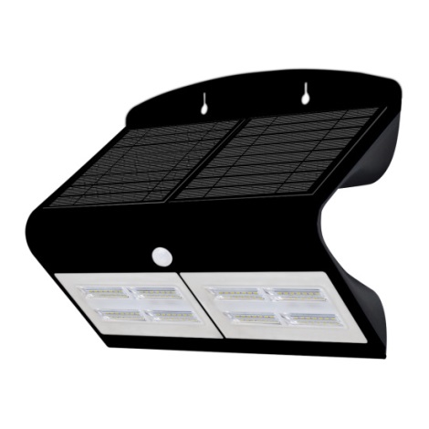 LEDKO 08430L - Lampada solare LED da parete con senzore 1xLED/6,8W IP65 nero
